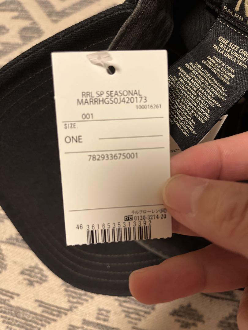 RRL cap Ranch ロゴ ツイル キャップ 黒 ダブルアールエル