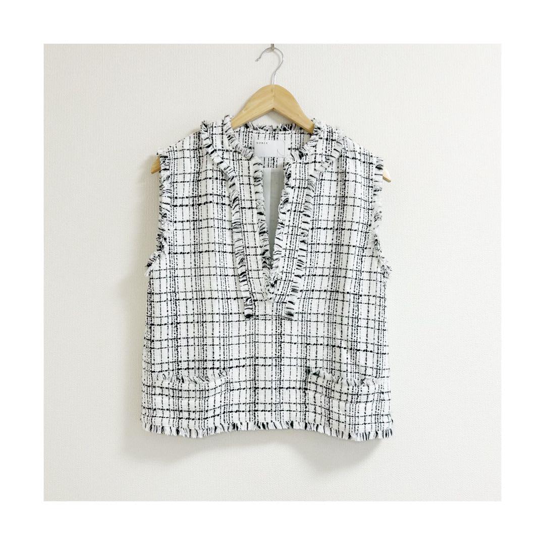 m262_NOBLE 美品✨23SS☘️スラブツィード ベスト ジレ ツイード