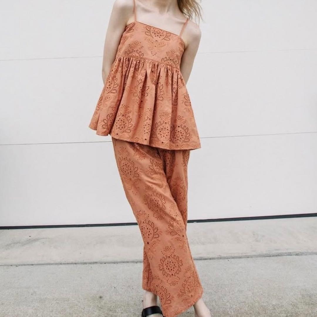 WCJ スカラップトップス パンツ テラコッタ オレンジ SIZE wc JAPAN