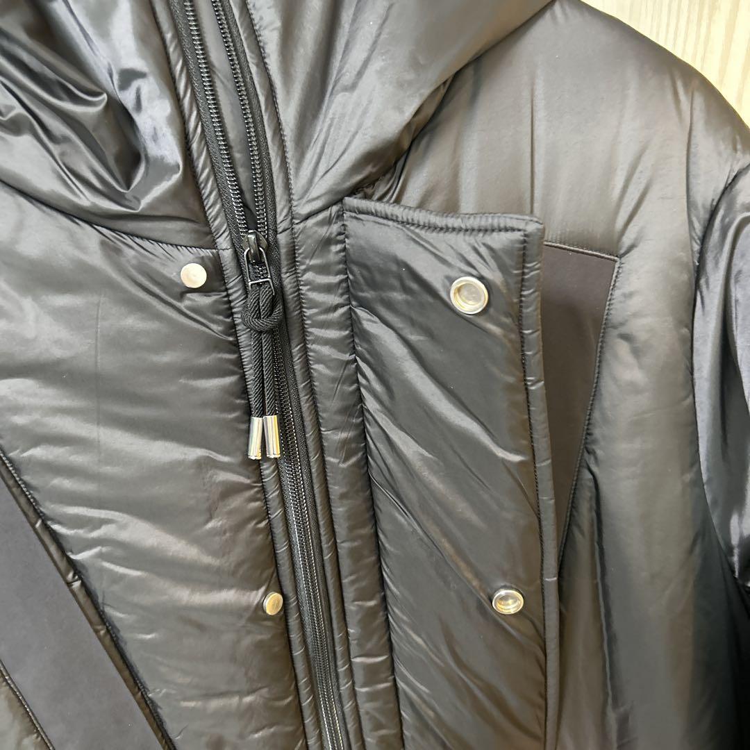 1LDKブラックダウンジャケット フード付き XL