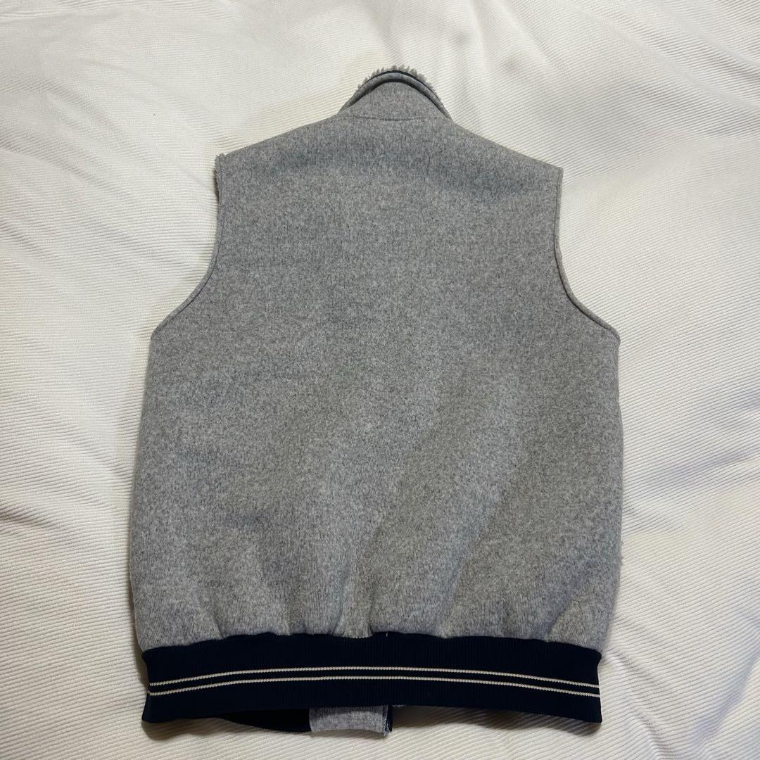 warehouse co. フリースジップアップベスト グレー