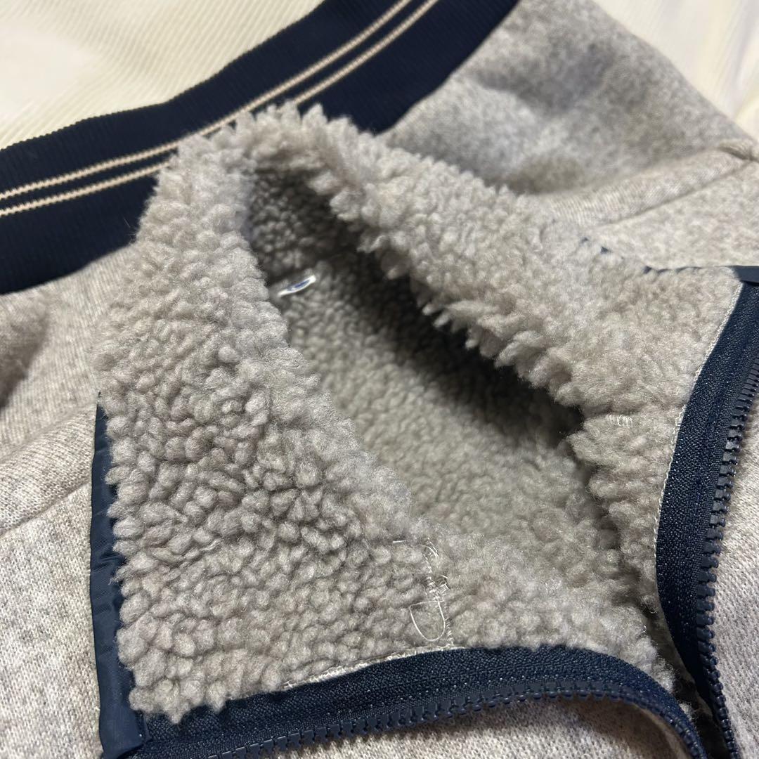 warehouse co. フリースジップアップベスト グレー