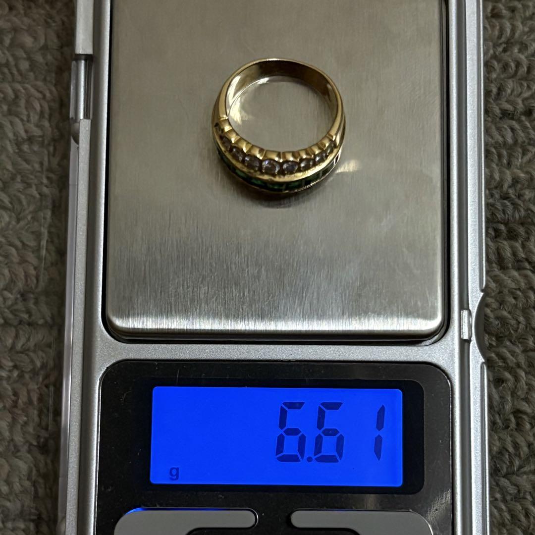 K18 YG エメラルド ダイヤ リング 指輪 E1.24ct D0.56ct - メルカリ