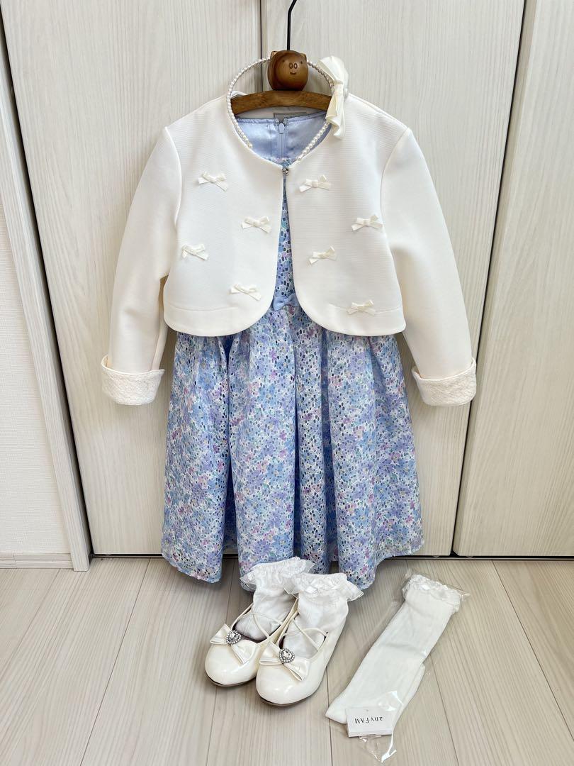 エニィファム フォーマル 5点セット 120cm 19cm ワンピース 靴