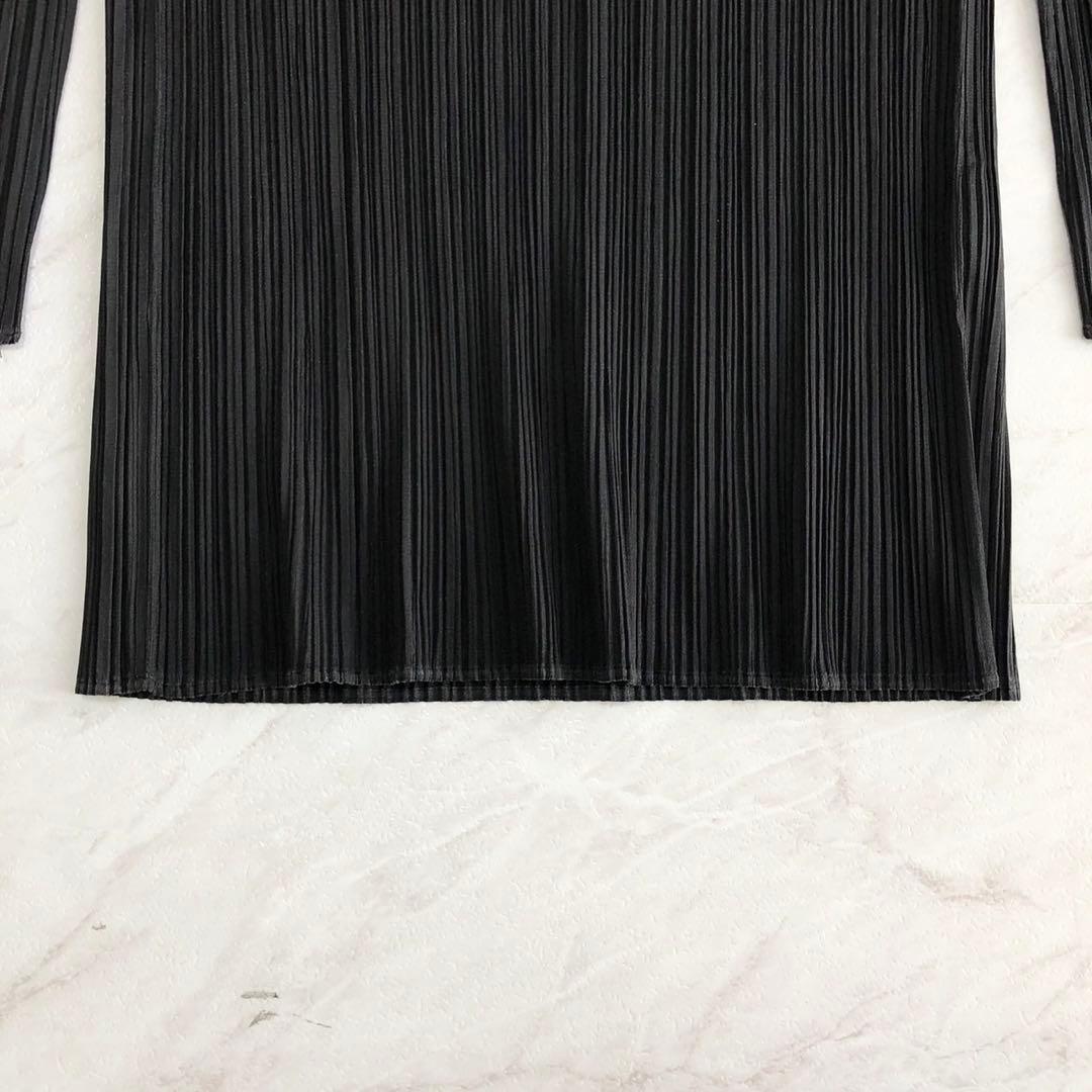 ✨美品✨プリーツプリーズ 長袖カットソー PP04-JK602 XLサイズ 黒