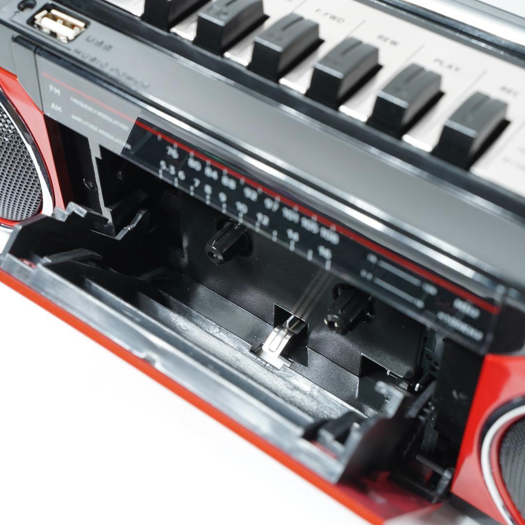 SANSUI サンスイ SCR-B2レッド Bluetooth搭載ラジカセ 美品