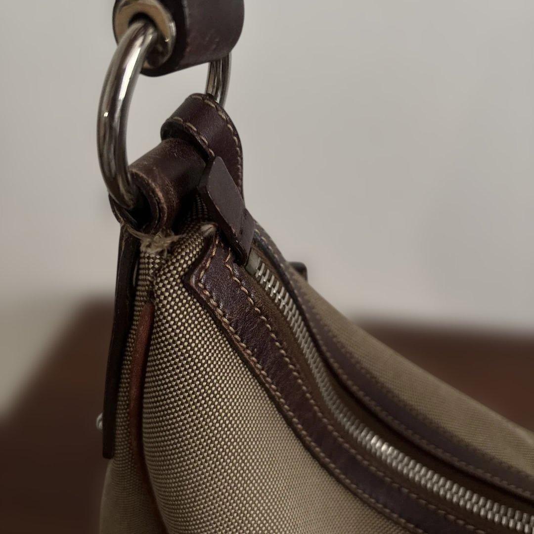 F1570 PRADA BR3423　ジャガード　ショルダーバッグ ベージュ