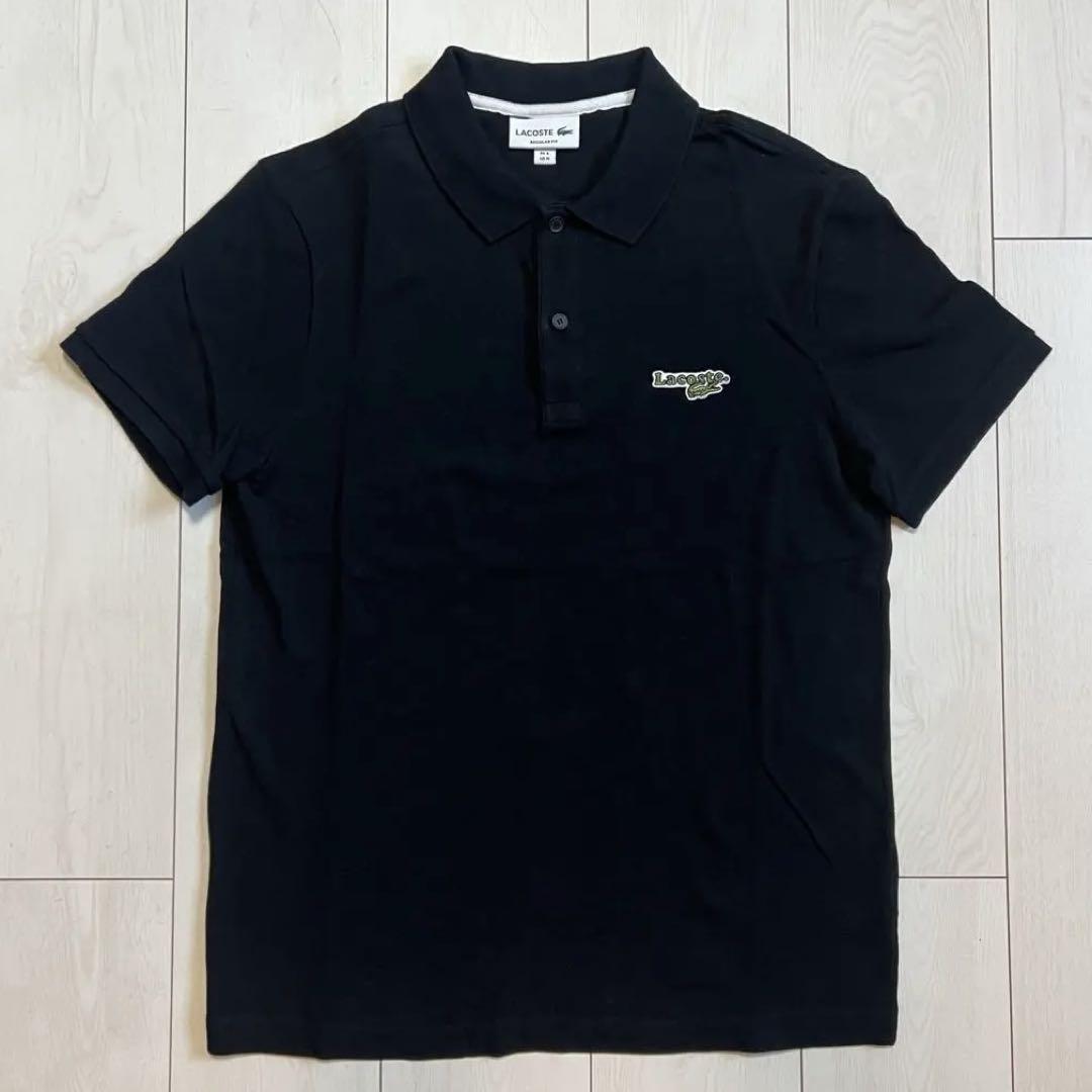 LACOSTE ブラック ポロシャツ Mサイズ 美品】LACOSTE ポロシャツ ブラック M - メルカリ