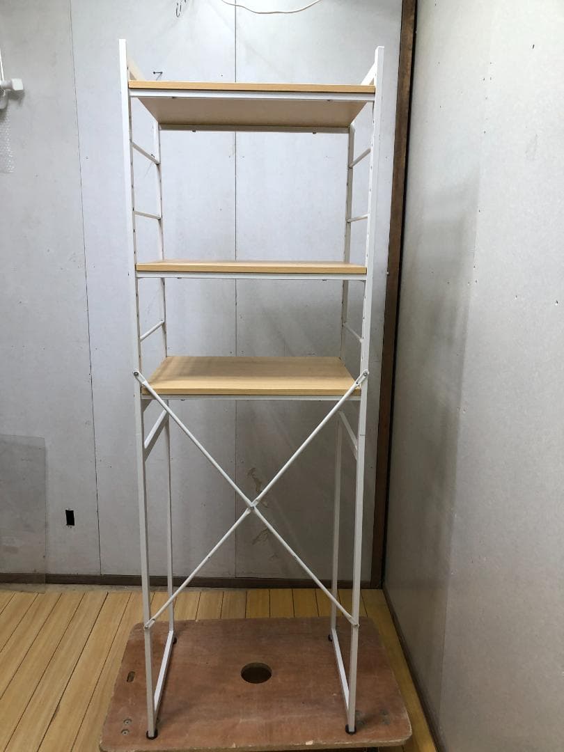 ラック 棚 木目調 棚板付き スチールラック 88142-4-020目立った傷や汚れなし MARWIL-DEMENAGEMENTS_CH