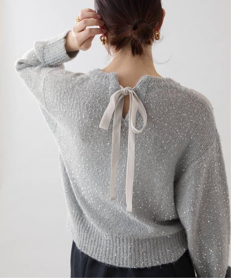 【新品★タグ付き】ヴェルメイユパーイエナのアルパカMIXスパンコール ニット