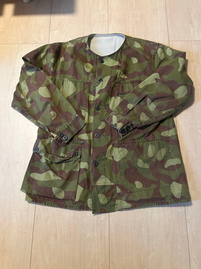 リメイク リバーシブル ミリタリーシャツジャケットL