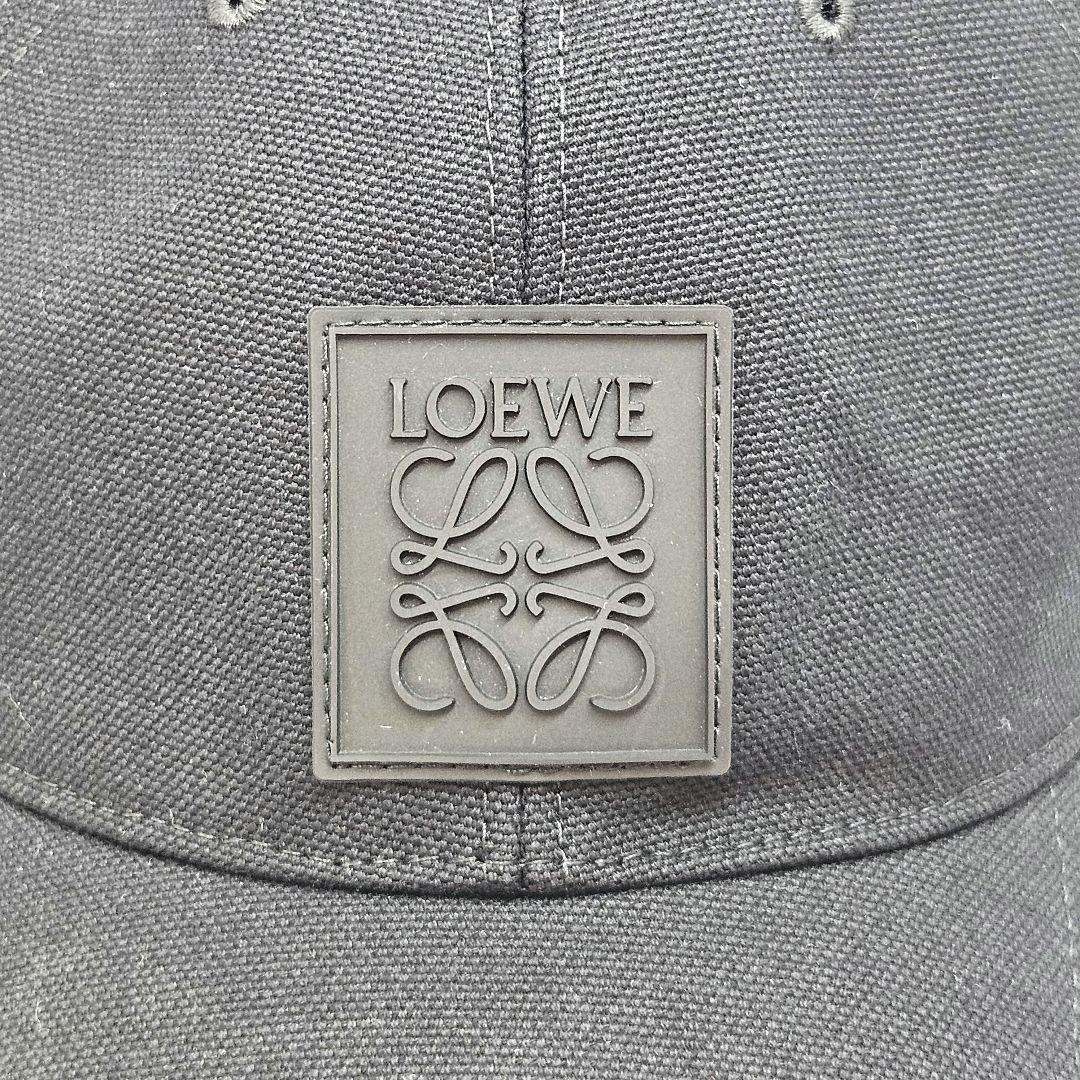 LOEWE ロエベ キャップ パッチ ブラック キャンバス キャップ 黒