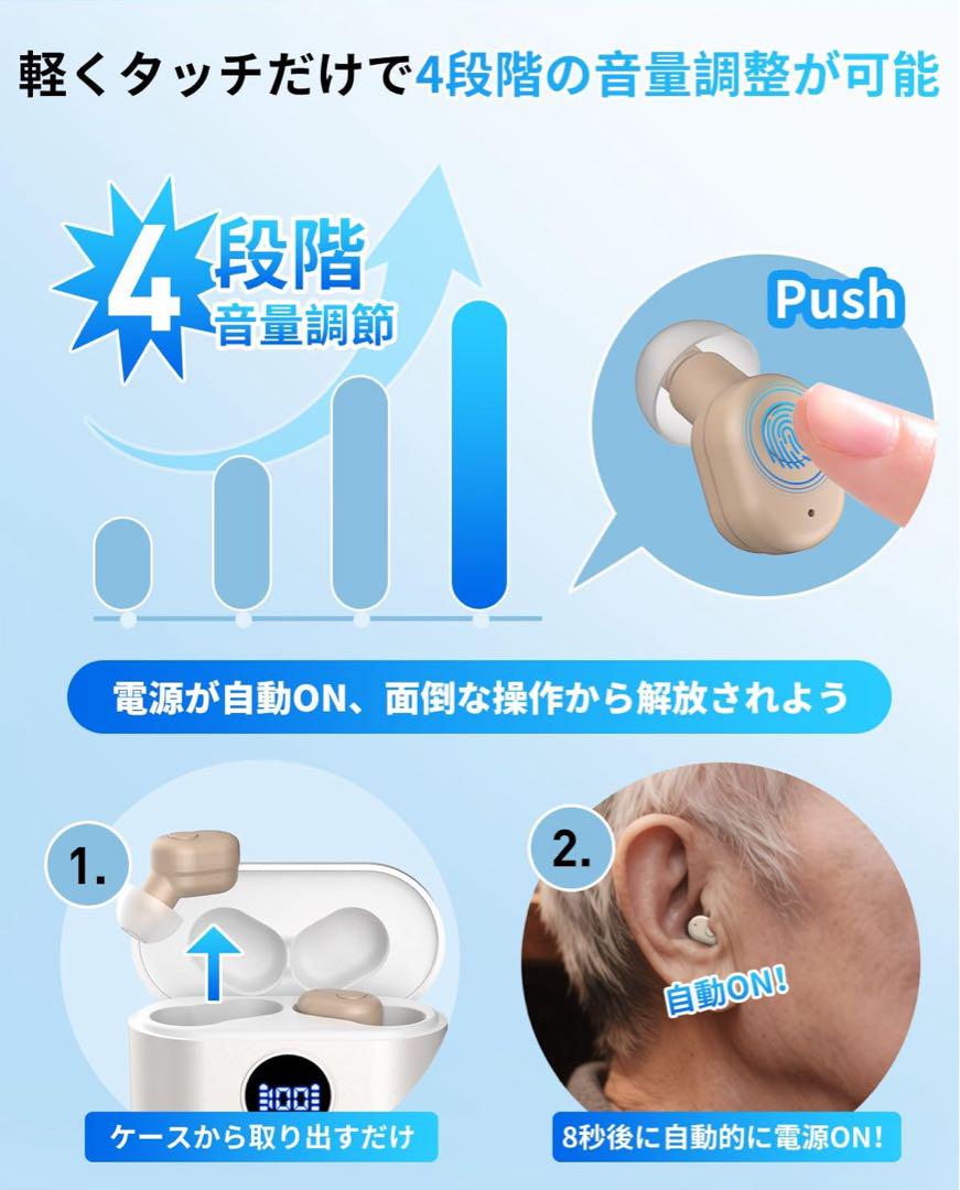未使用⭐️ 集音器 高齢者 4段階音量調整・簡単操作 Amazon.co.jp: 集音器 高齢者 しゅうおんき【2025年革新型・4