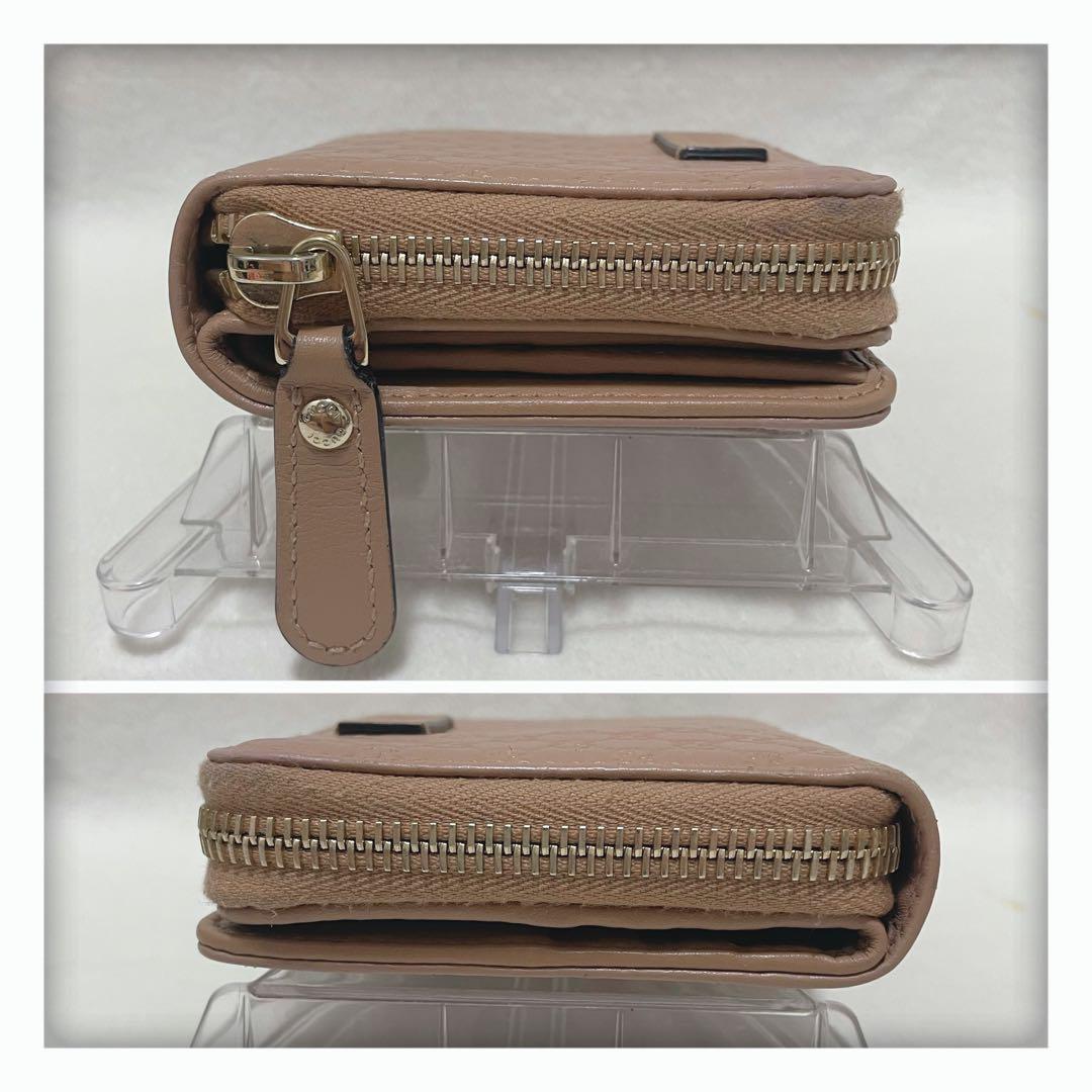 ✨極美品✨ GUCCI グッチ ミニ財布 GG柄 マイクロ シマ ベージュ系 ✨極美品✨ GUCCI グッチ ミニ財布 GG柄 マイクロ シマ ベージュ