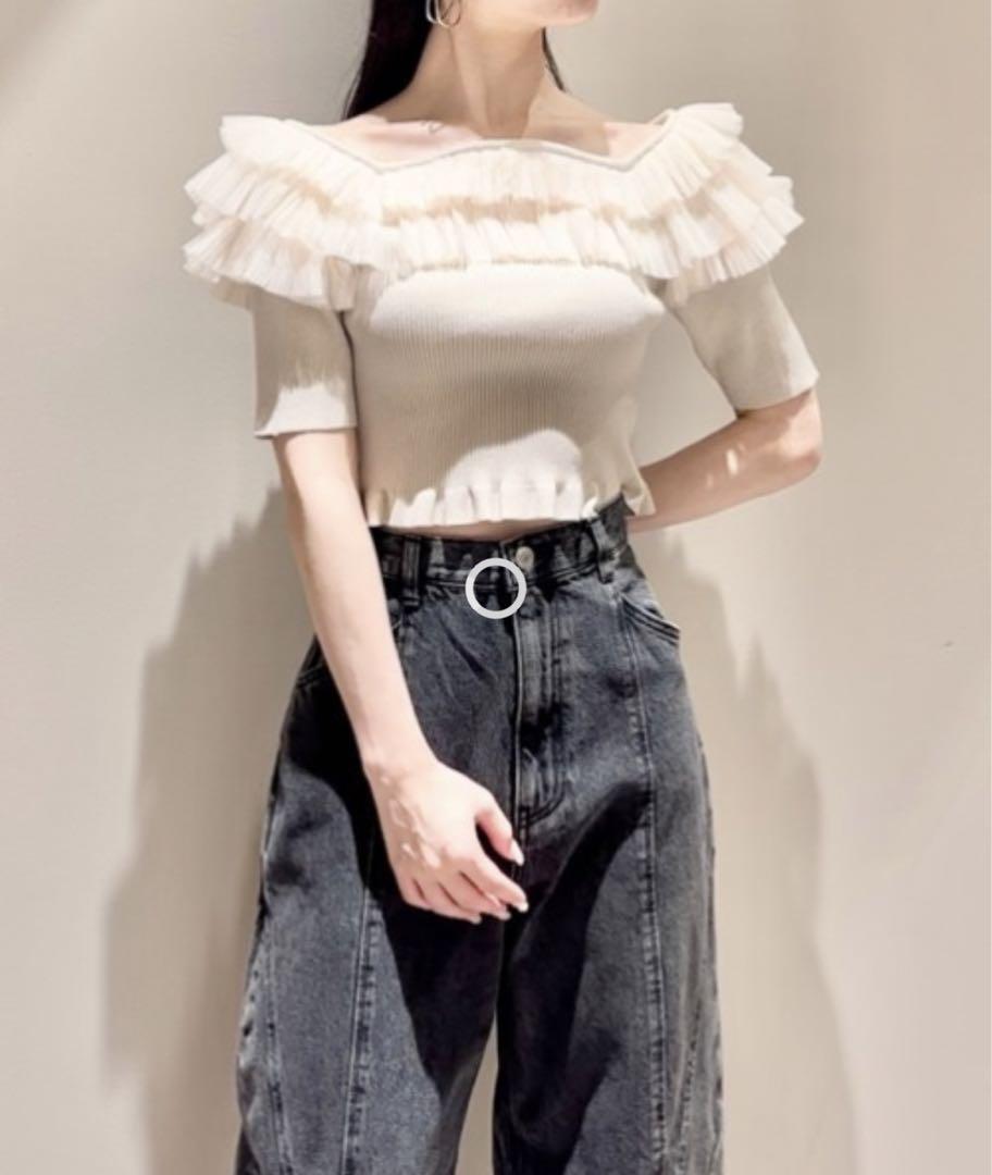 snidel ♡ Sustainableチョーカーディティールニットプルオーバー snidel ♡ Sustainableチョーカーディティールニットプルオーバー