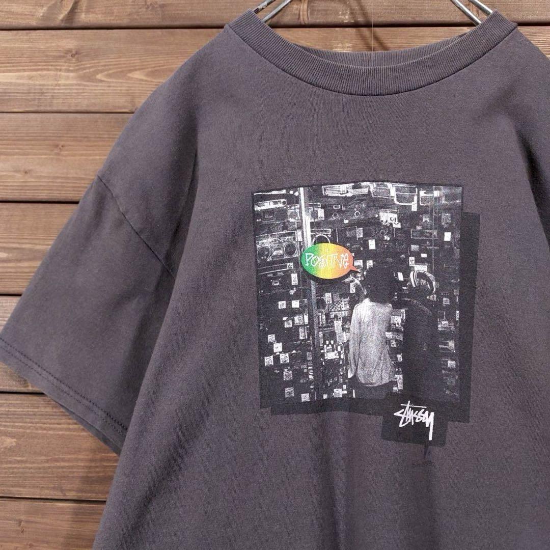 stussy ステューシー フォトプリント ストックロゴ Tシャツ M
