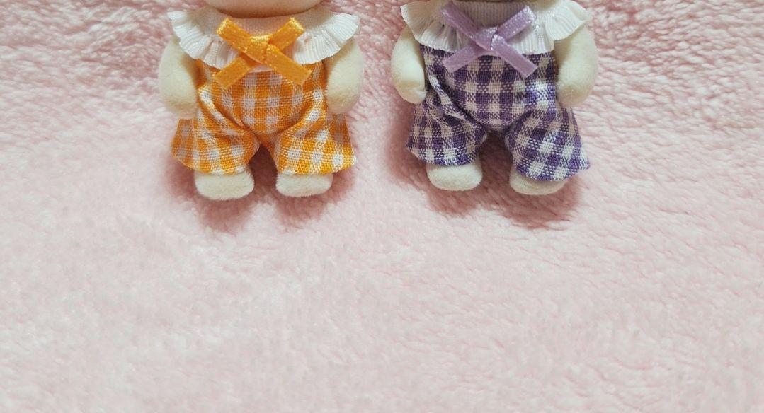★オーダー承ります★　赤ちゃん　お洋服　フリルサロペット　チェック　リボン
