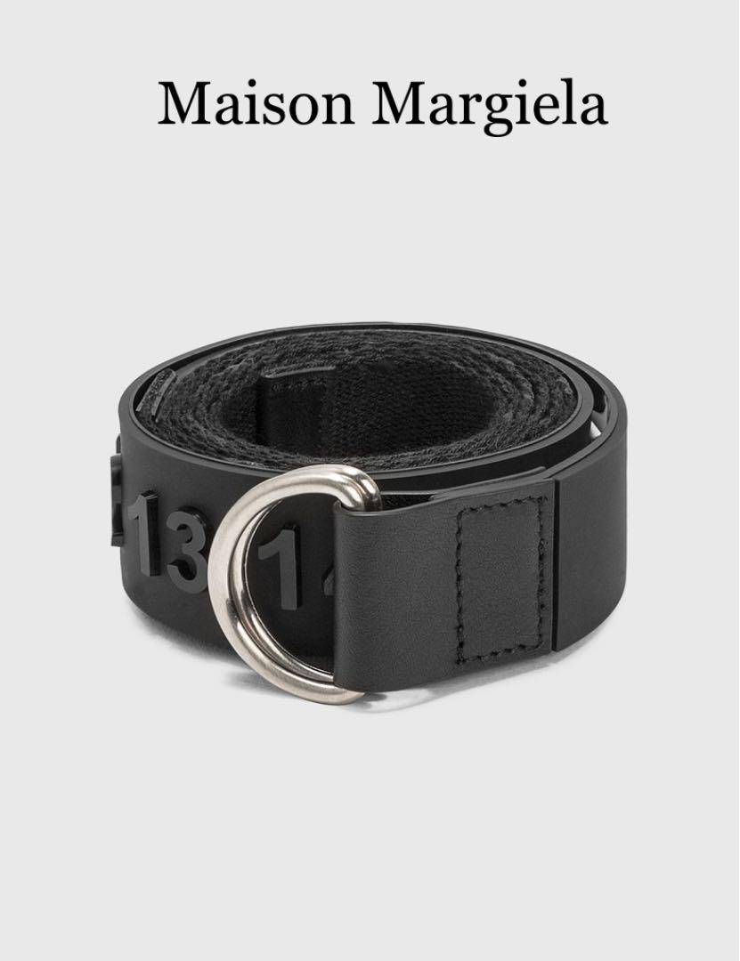 新品　Maison Margiela ロゴ　ナンバー　ベルト　メンズ　黒