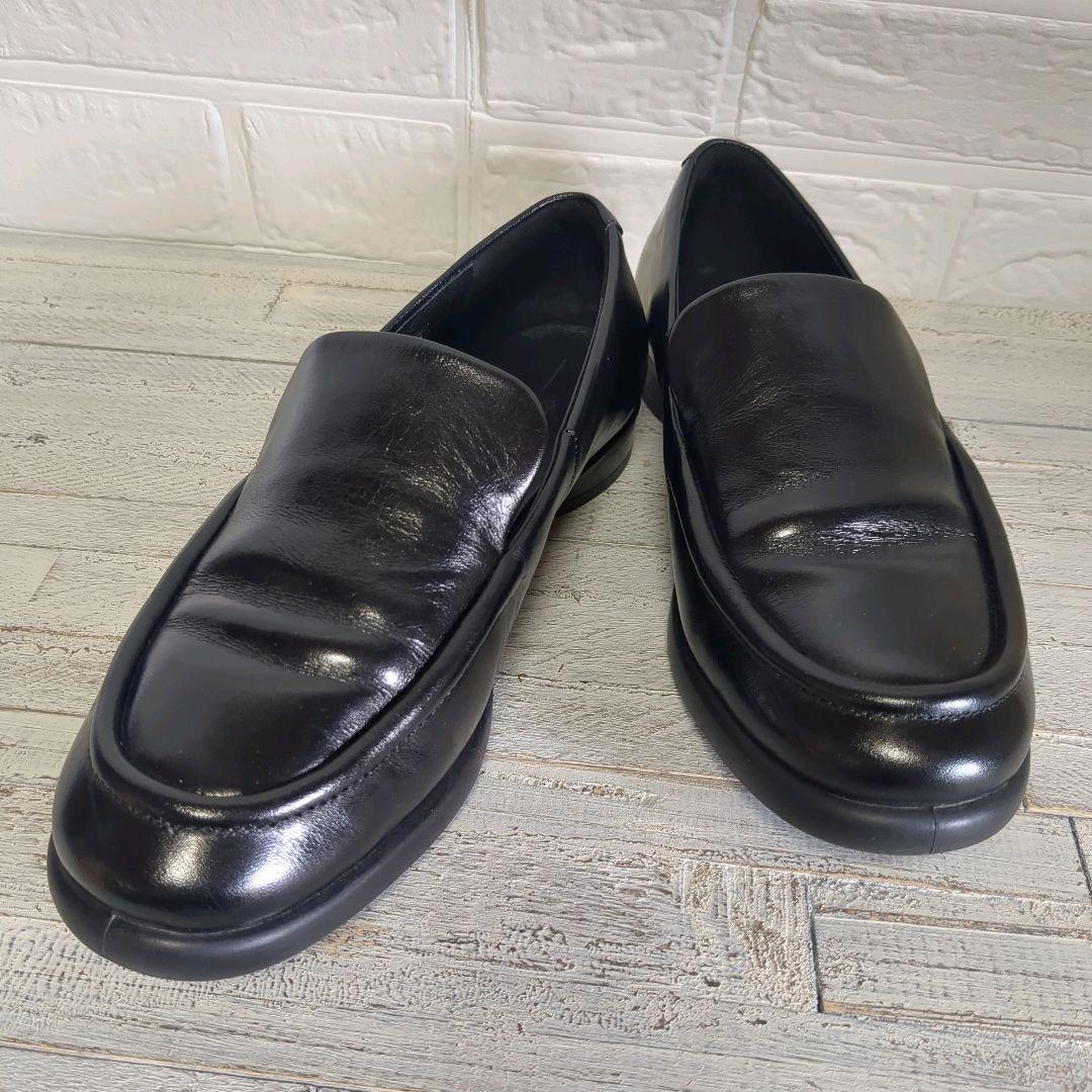 ★美品★ ecco エコー ローファー 黒 ブラック スリッポン 24