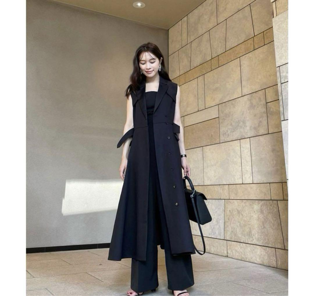 ワンピース laubeblanc Sleeveless Coat Dress(Black)
