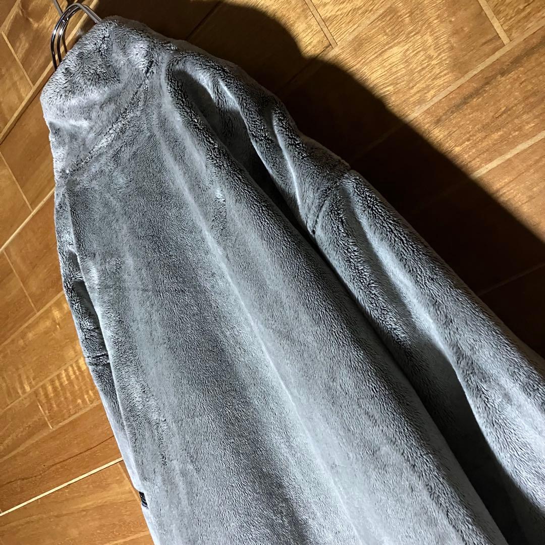 サンタフェ フリースジャケット ジャージ ボア レザー グレー ベロア XL程 サンタフェ フリースジャケット ジャージ ボア レザー グレー ベロア XL程