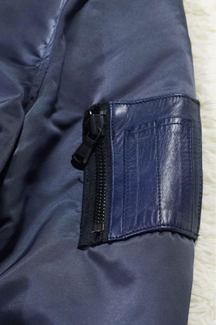 5351 POUR LES HOMMES レザーコンビMA-1(3)