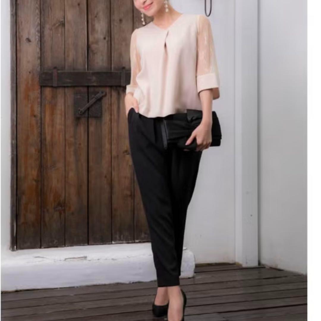 BELINDA DE CAPRIS チュールスリーブカフス セットアップ パンツ