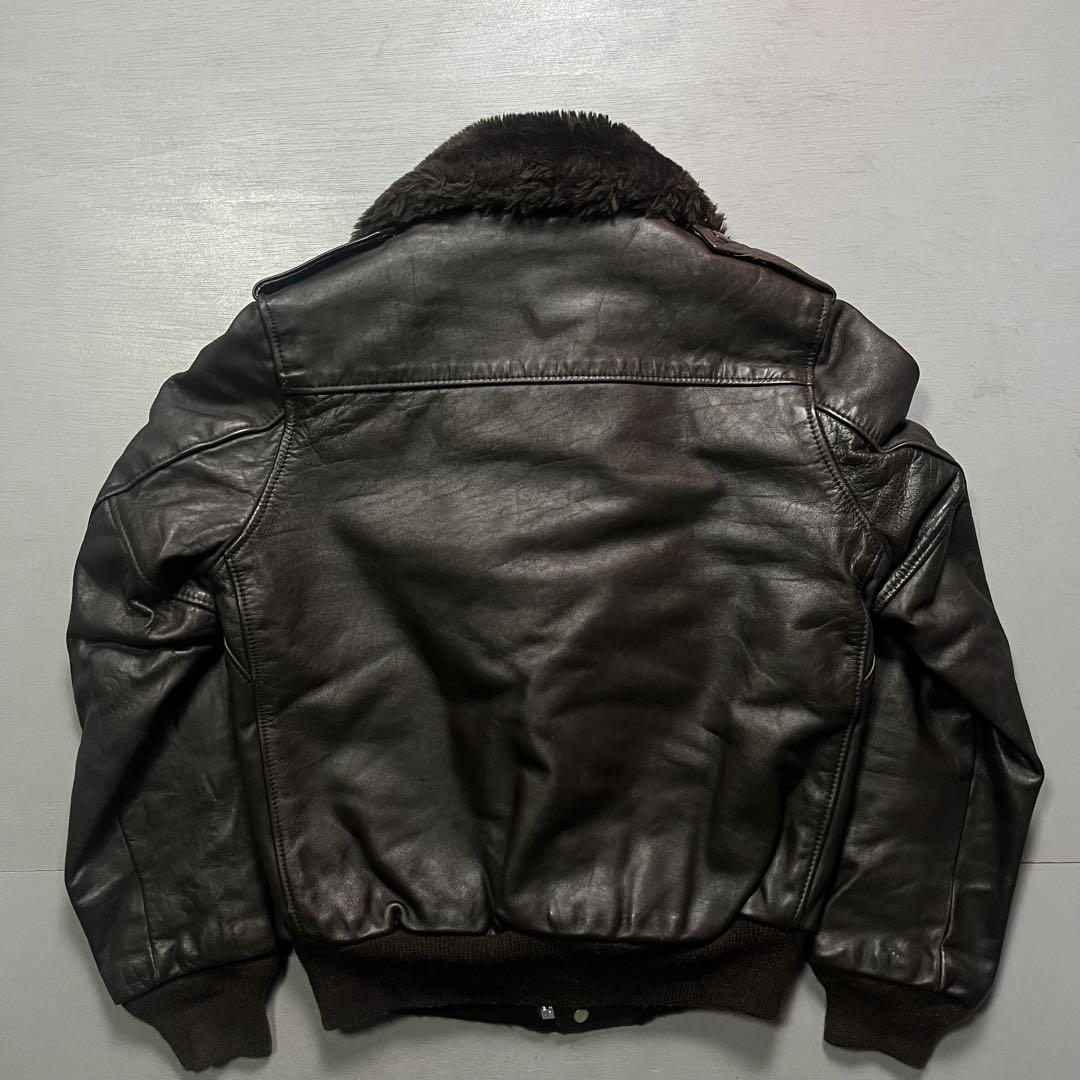 80's USA製 schott A-2 レザーフライトジャケット 本革 36