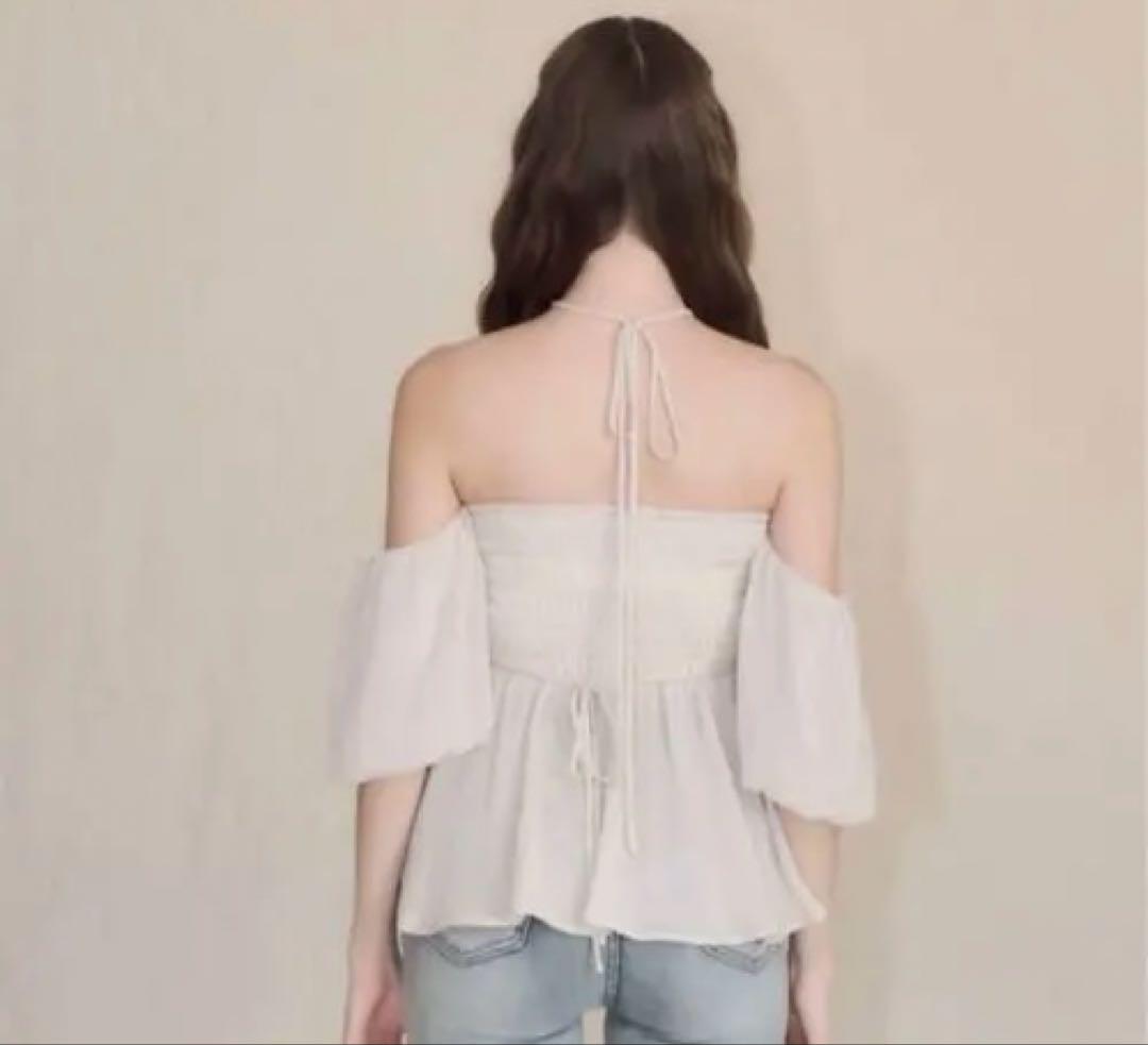 【ファッション通販】 OFFSHOULDER BIJOU イロン yilon BLOUSE メルカリ - IVORY トップス