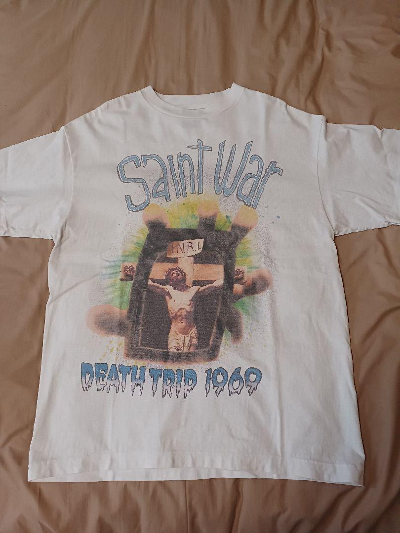 美品 セントマイケル 24SS SAINT WAR キリスト Tシャツ M