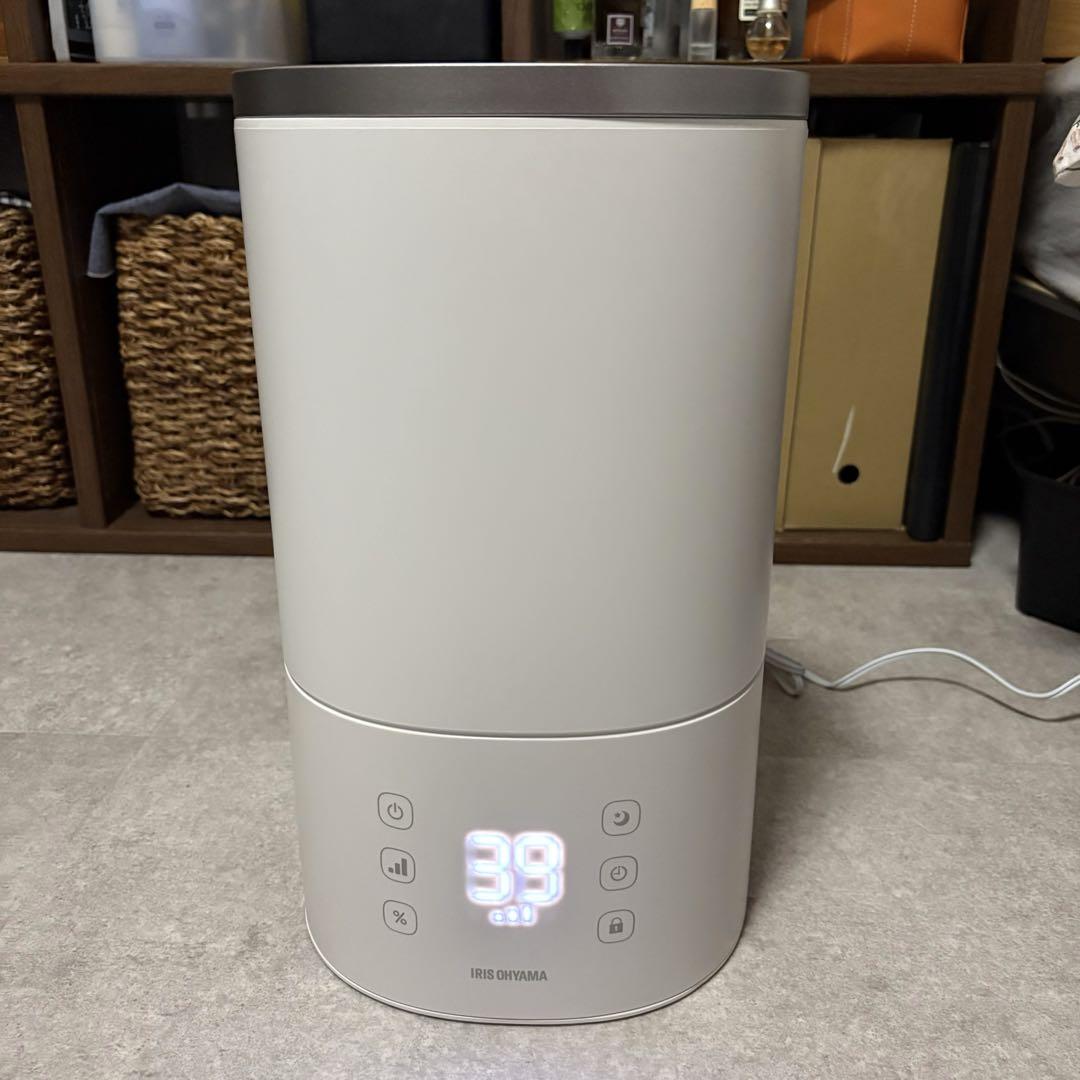 アイリスオーヤマ ハイブリッド加湿器 ホワイト AHM-HU55A