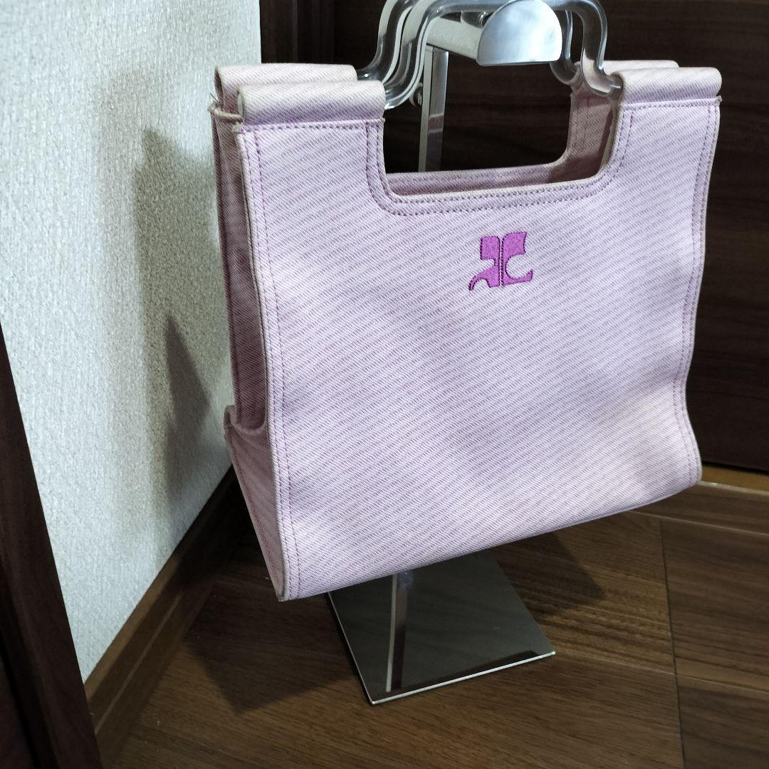 courreges クレージュ ロゴ刺繍 コーデュロイ ミニバッグ - メルカリ