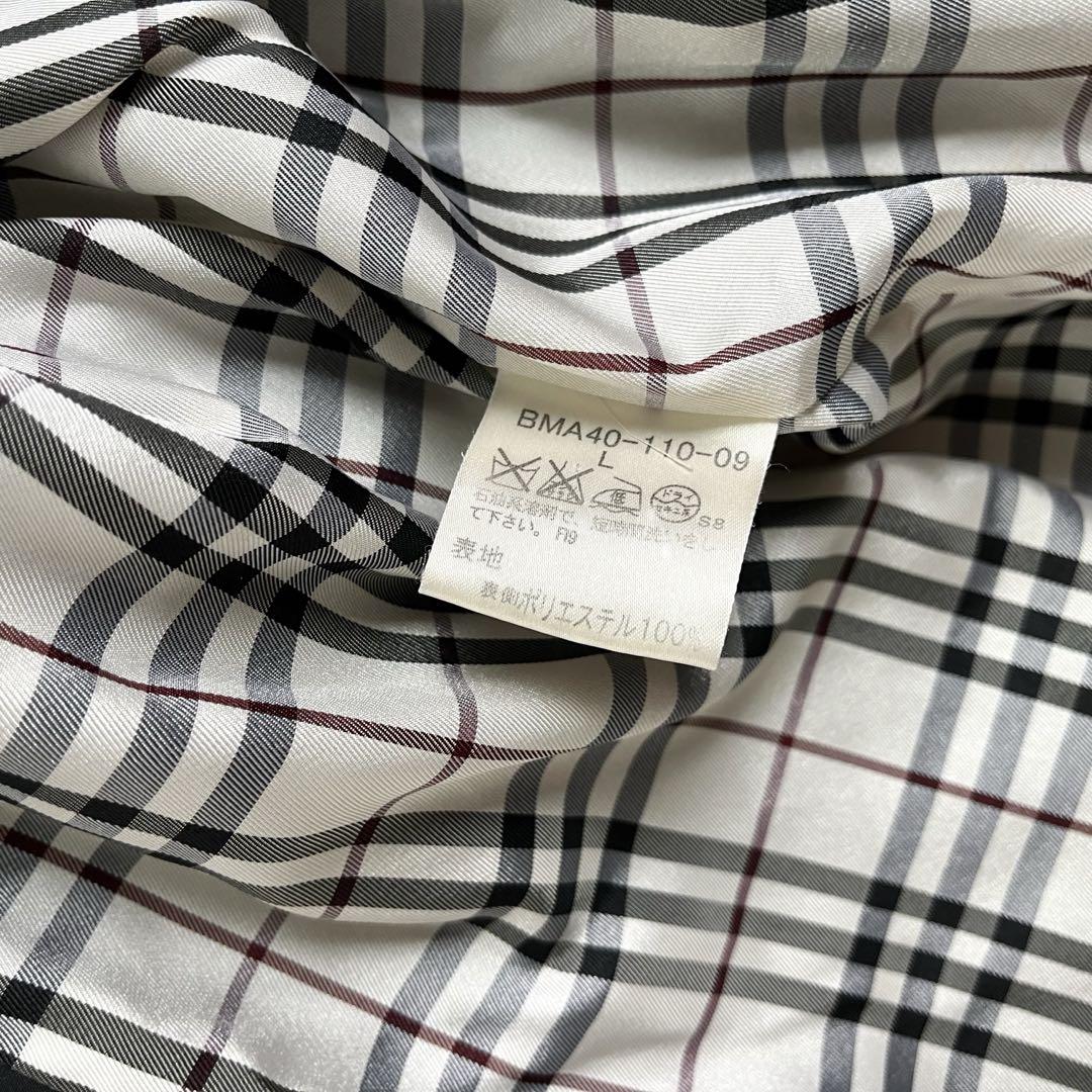 【美品✨】バーバリーブラックレーベル　トレンチコート　ノバチェック　黒　Lサイズ