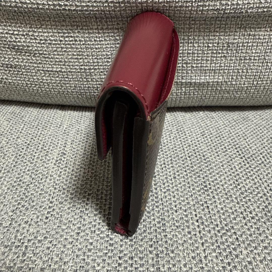 Louis Vuitton ポルトフォイユゾエ　財布 赤/茶色