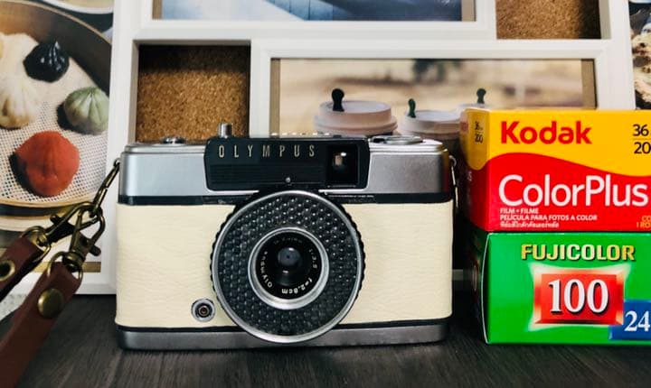 ◇完動美品 整備済 フィルム◇ OLYMPUS PEN EE ミルクベージュ色