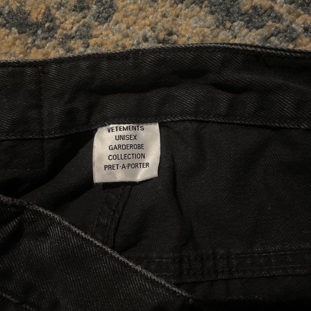 【vetements】wide distressed denim pants