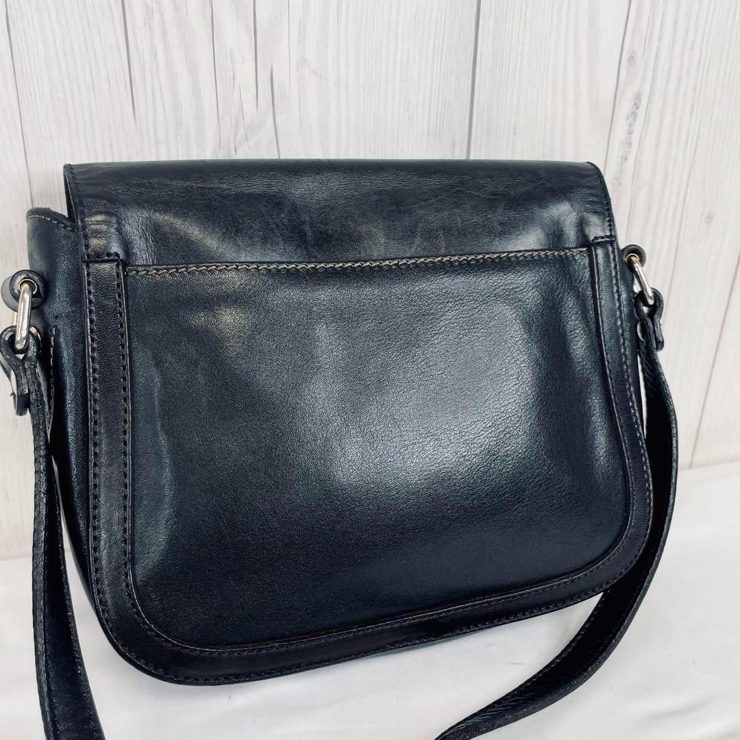 ◆ 美品 ◆ CELINE セリーヌ ショルダーバッグ レザー 斜め掛け 黒