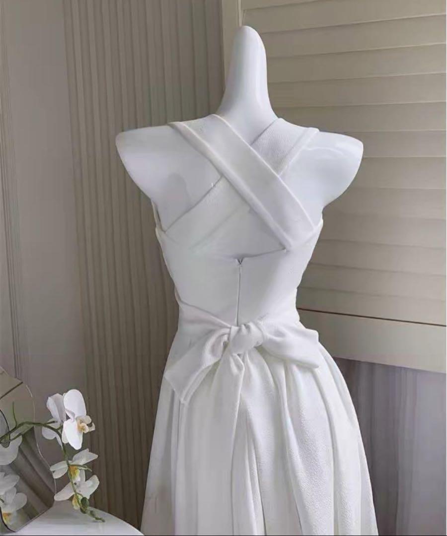 春の女神スタイル✨高級感あふれるロングドレス　結婚式/パーティー向け