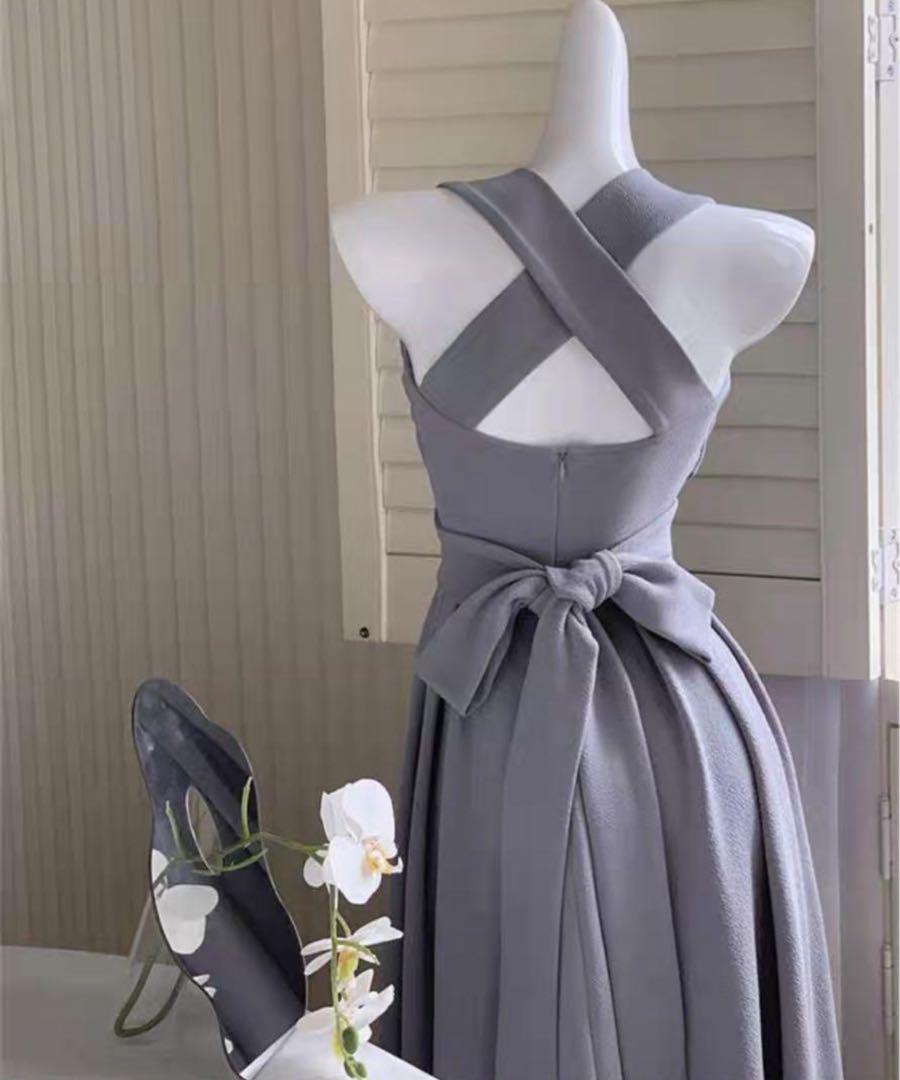 春の女神スタイル✨高級感あふれるロングドレス　結婚式/パーティー向け