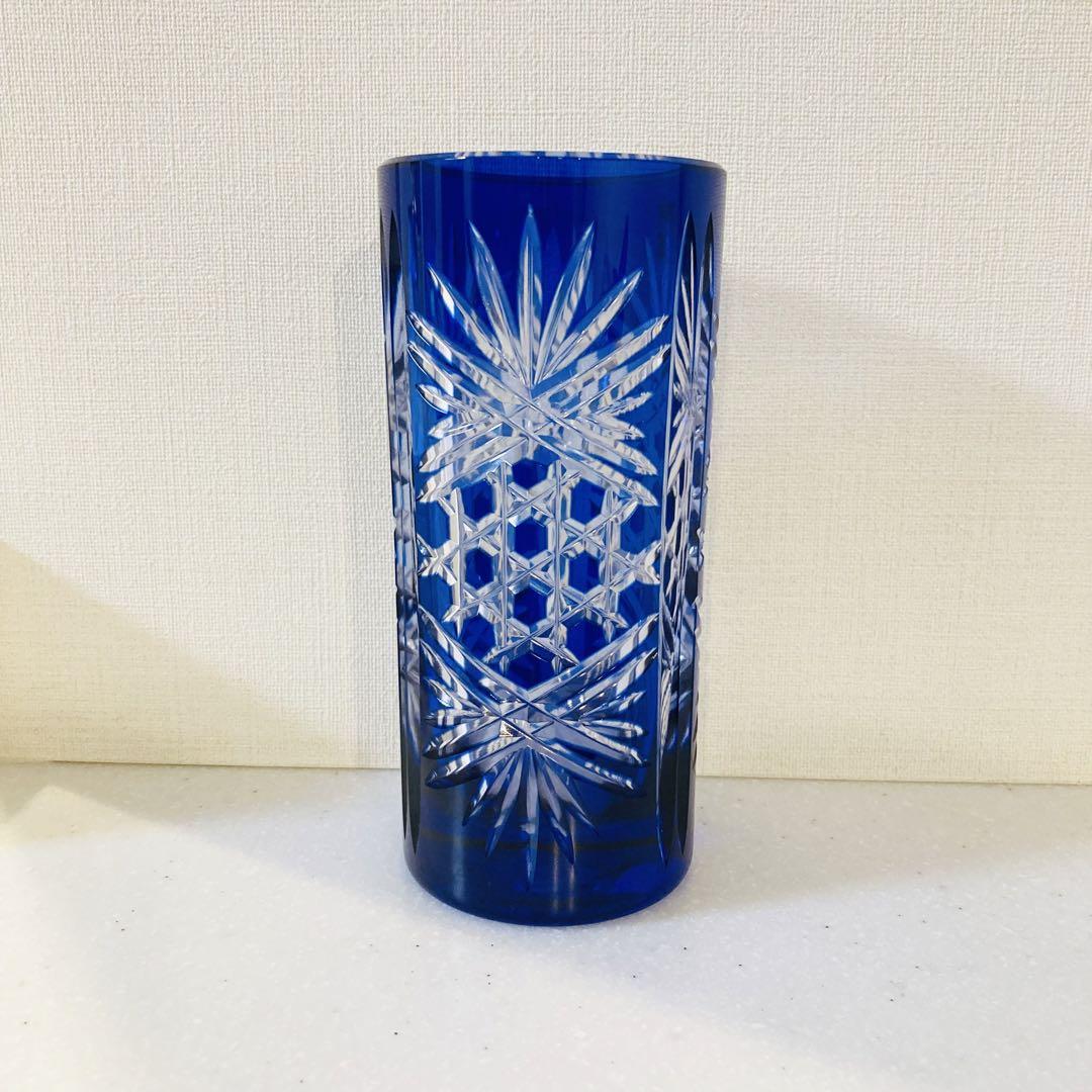 【新品】江戸切子 花瓶 カガミクリスタル
