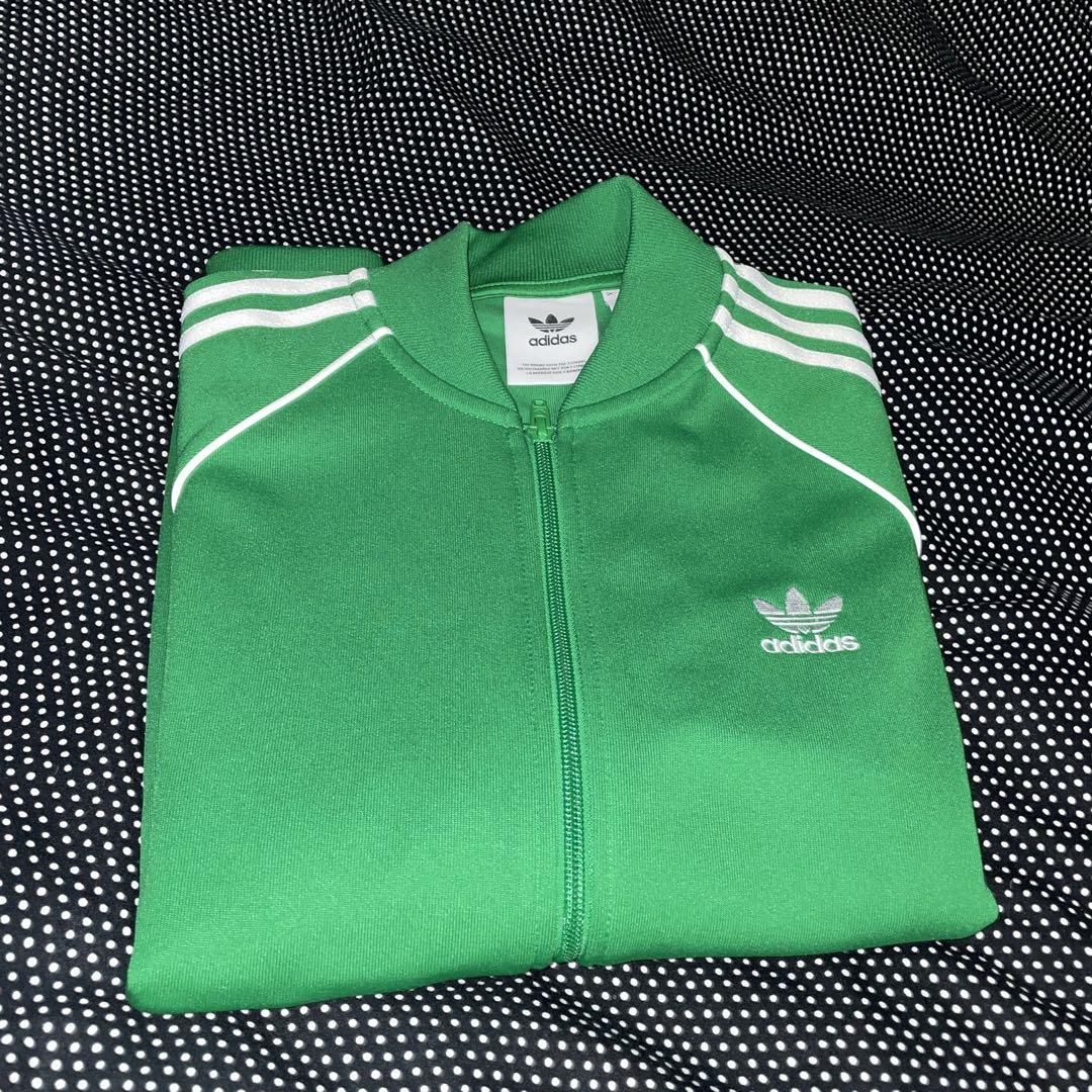 adidas 緑 ジャージ　トラックジャケット