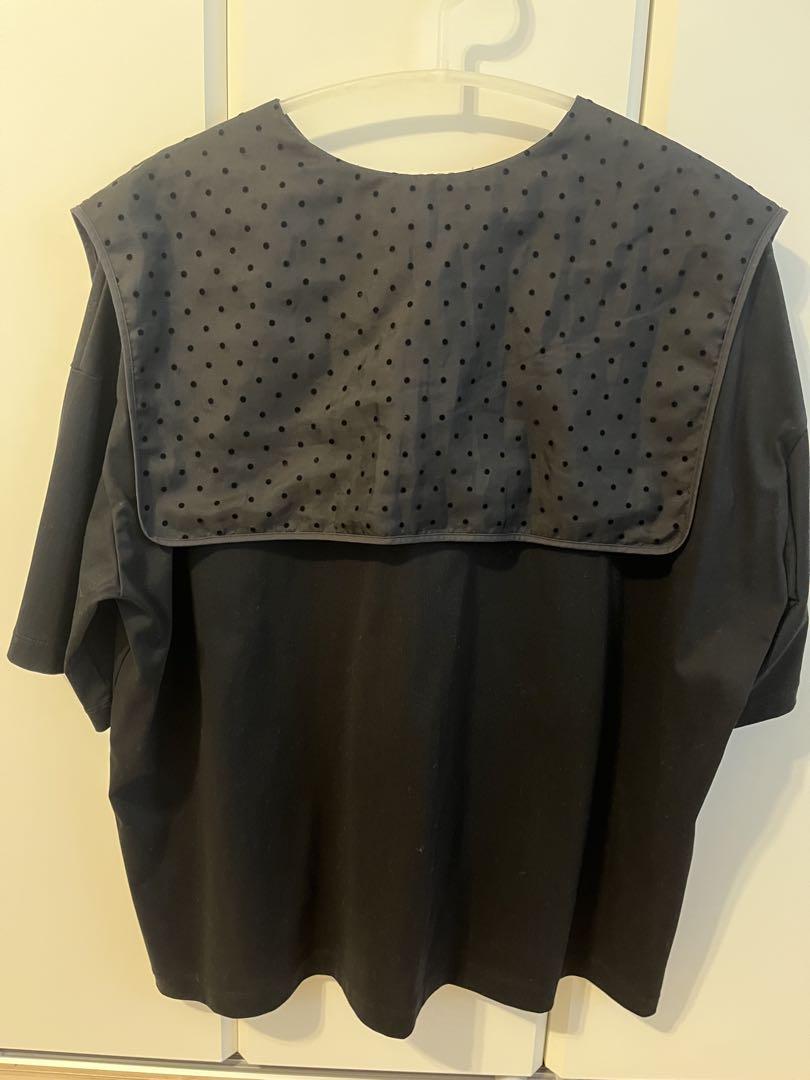 yori フロッキードットカラーtee ブラック - メルカリ