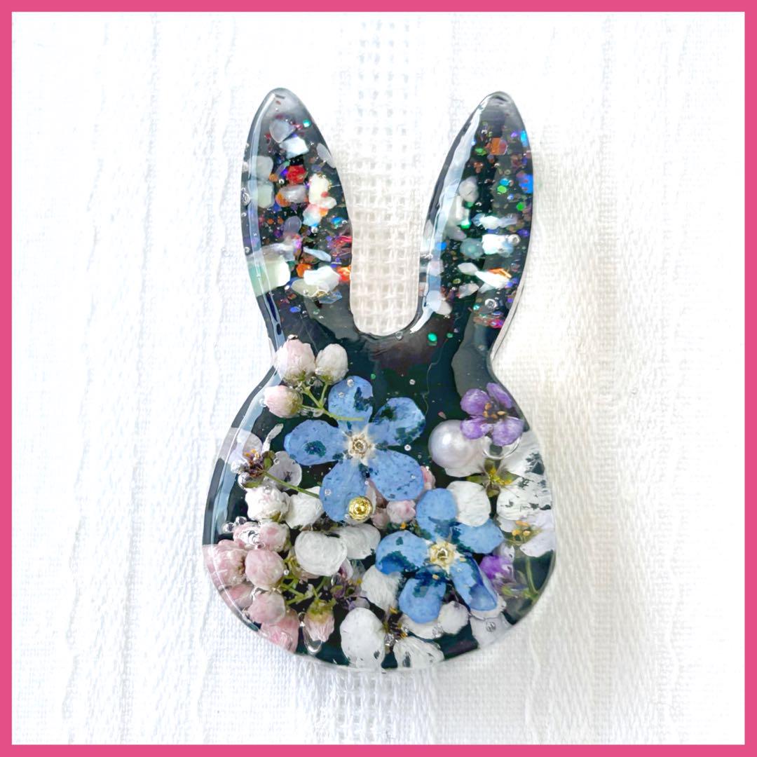No.2394 ハンドメイド　ヘアゴム　レジン ドライフラワー