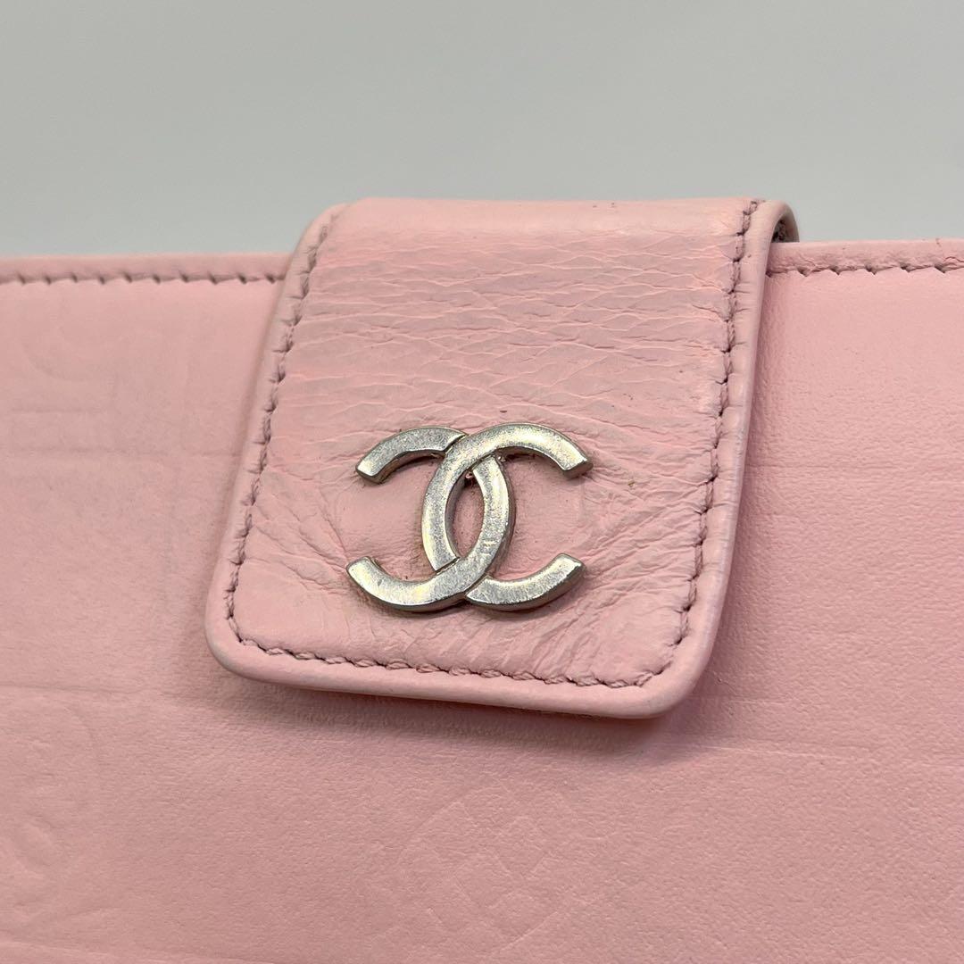 CHANEL✨ シャネル アイコンライン ココマーク 二つ折り財布 ピンク シャネル CHANEL 二つ折り 財布 アイコンライン ピンク がま口