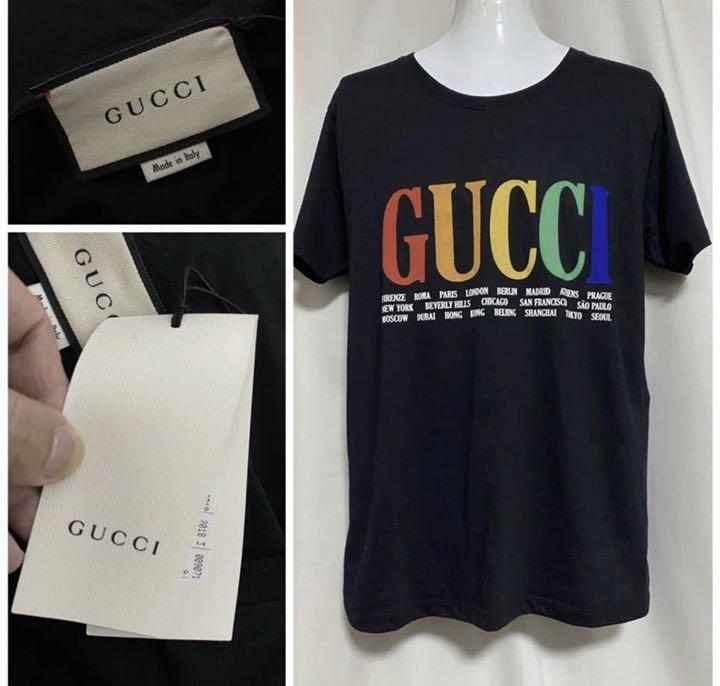 海外ブランド 8 レインボーロゴTシャツ GUCCI - トップス(Tシャツ 海外ブランド 8 レインボーロゴTシャツ GUCCI - トップス(Tシャツ