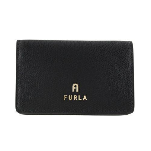 FURLA フルラ カードケース 名刺入れ カメリア ブラック レディース