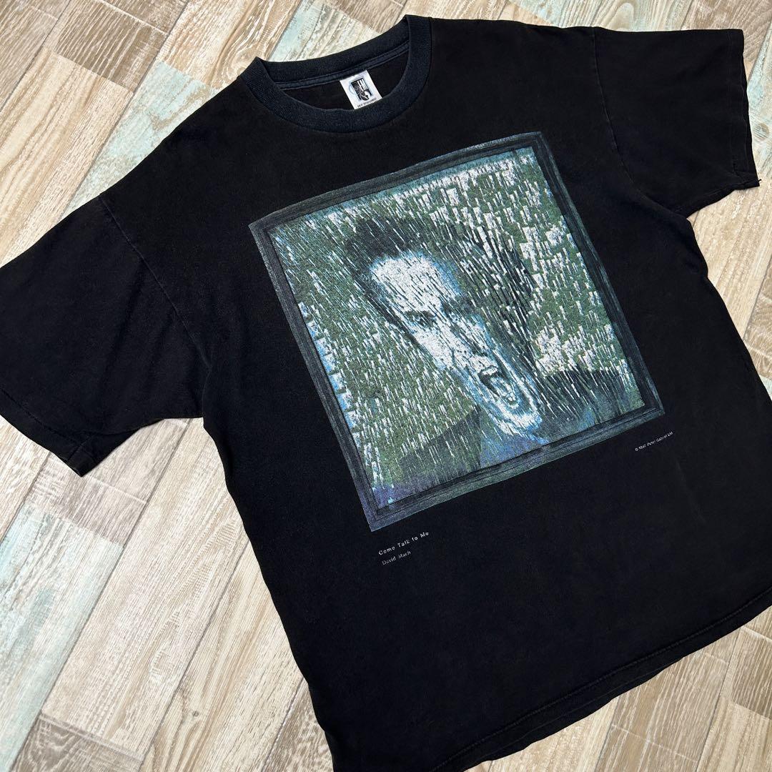 90s USA製 ピーター ガブリエル Tシャツ フェードブラック GEM XL