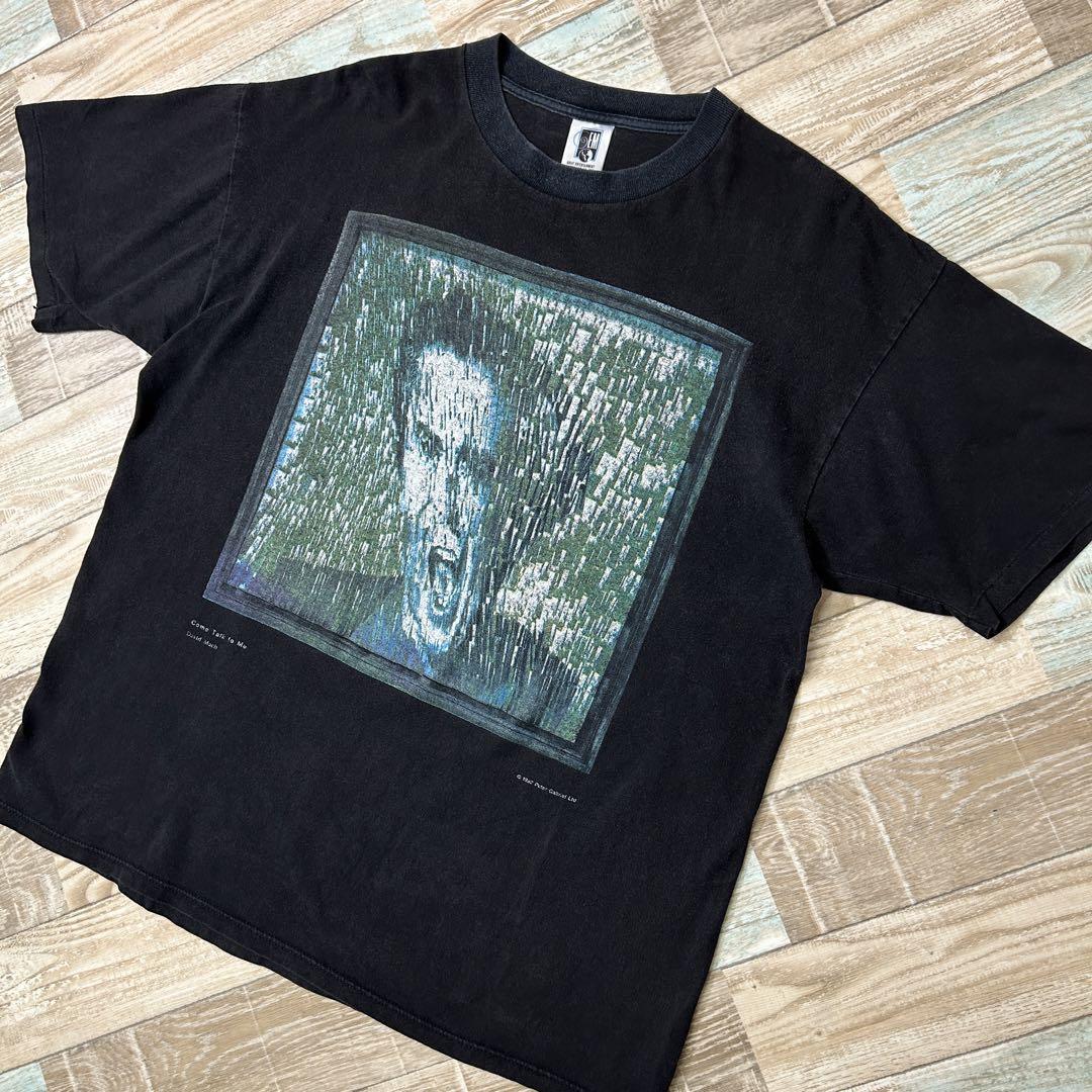 90s USA製 ピーター ガブリエル Tシャツ フェードブラック GEM XL