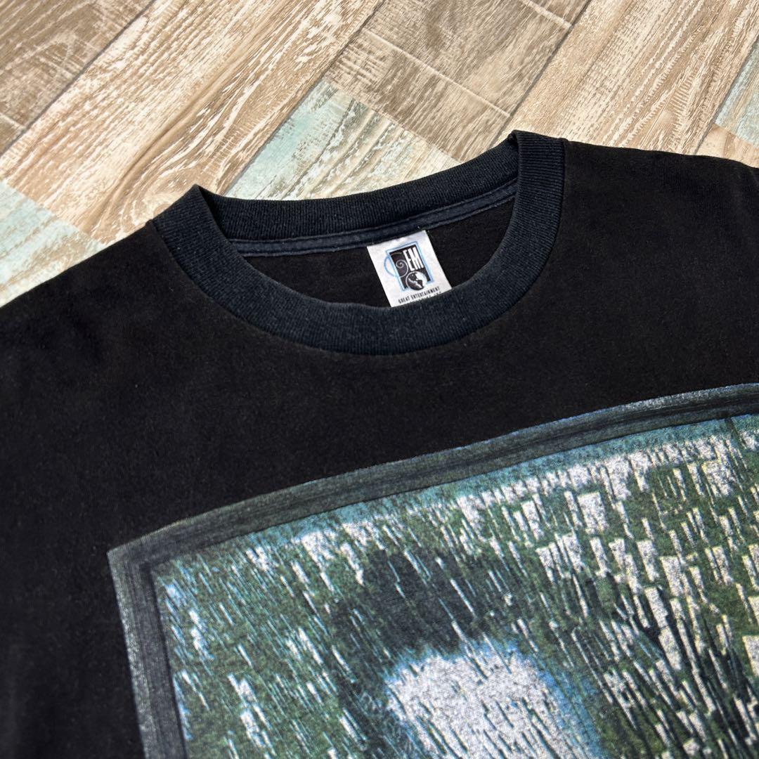 90s USA製 ピーター ガブリエル Tシャツ フェードブラック GEM XL