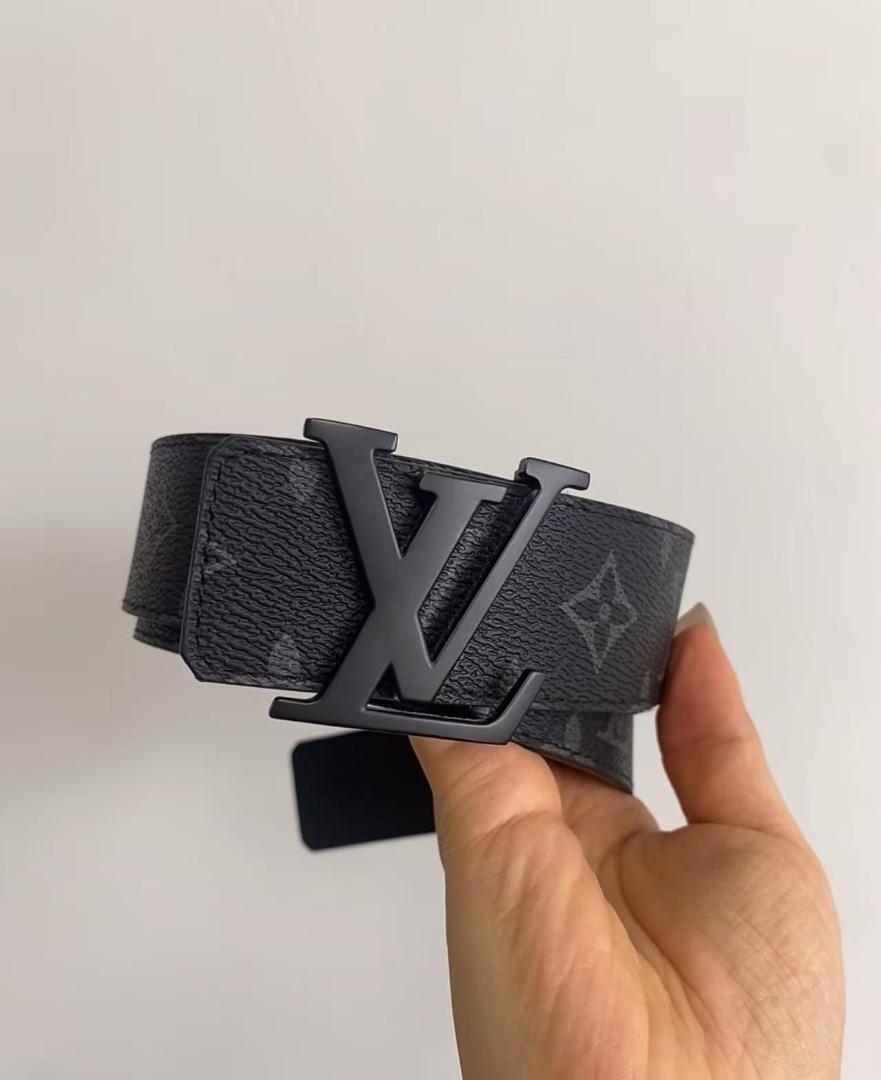 Louis Vuitton モノグラム・ブラック　レザーベルト Louis Vuitton ブラック レザーベルト - メルカリ
